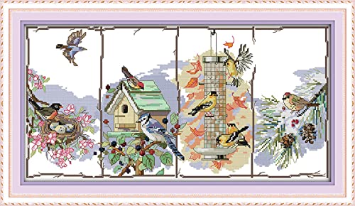 Kit broderie point de croix motif facile pré-imprimé fini les erreurs de comptage