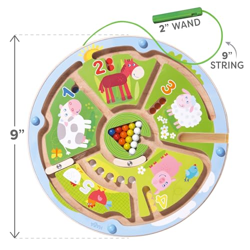 Image of HABA Busy Board for Toddlers 2-4: Number Maze Magnetic Puzzle Game - Toddler Travel Toys for Preschoolers, STEM Toy Encourages Color Recognition, Fine Motor & Counting