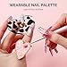 MelodySusie 4PCS Adjustable Resin Nail Art Palette Finger Rings Set, Mini Polish Mixing Holder for Gel, Acrylics and Pigments, Non-Slip Design, Professional Salon and DIY Artist Essential Tool, B Set