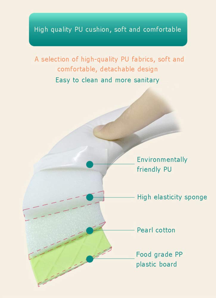 Reductor De WC Portatil, Asiento De Inodoro De Entrenamiento para Niños Pequeños Niños Niños Niñas Anillo De Inodoro con Manija con Respaldo,Pink