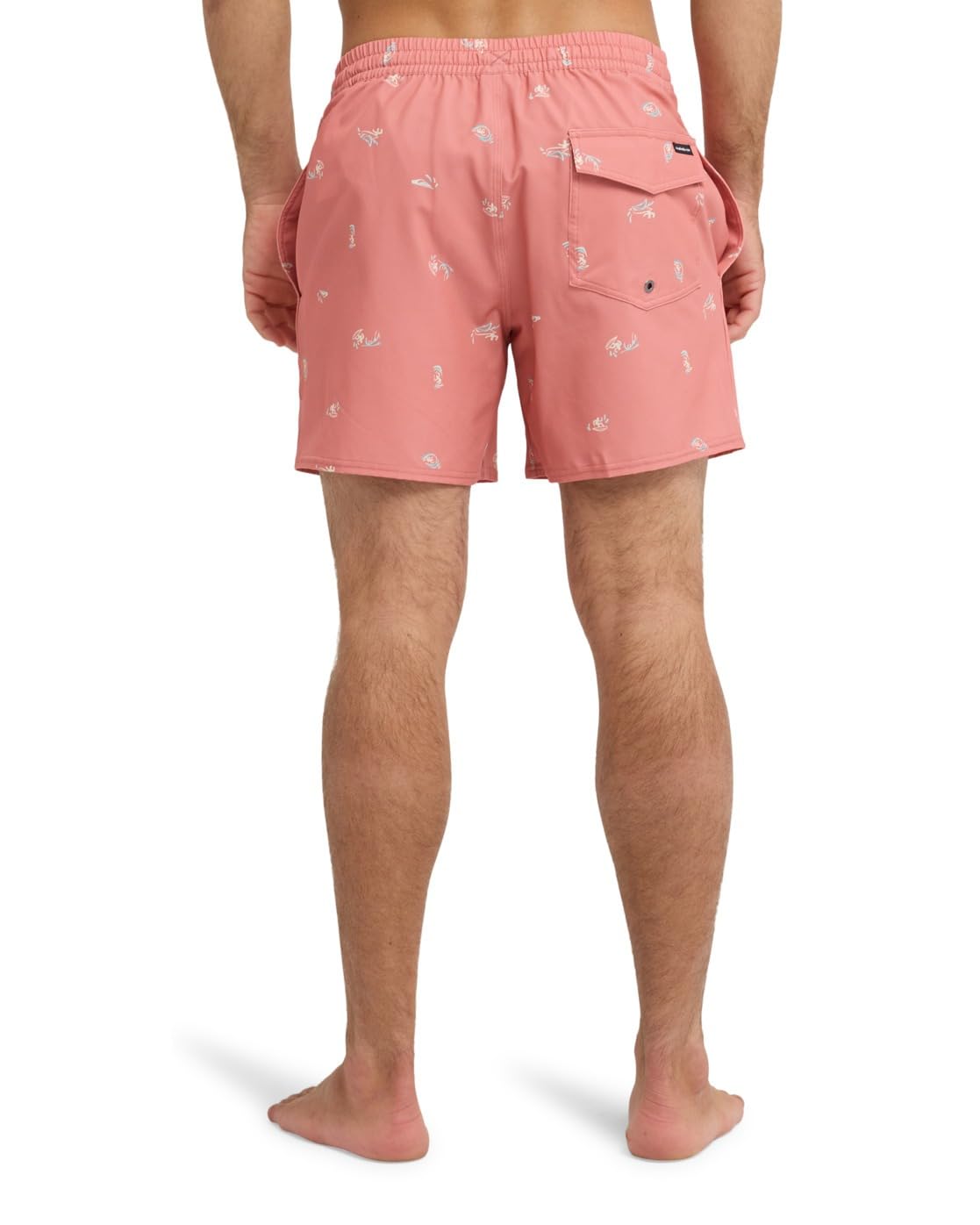 Quiksilver Stretch Printed Volley 16" - Short de Natación - Hombre - Rosa.