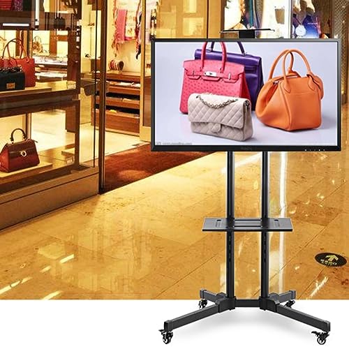 Soporte de TV móvil con ajuste de altura y ruedas para pantallas 32-70 pulg miniatura 7