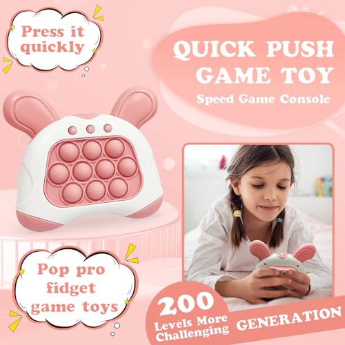 Fast Push Bubble Game - Quick Speed Push Puzzle Game Console Toys Light Up Pop Pro Fidget Games Bubble Stress Relief Handheld Electronic Pop Game for Kids - Thumbnail 2