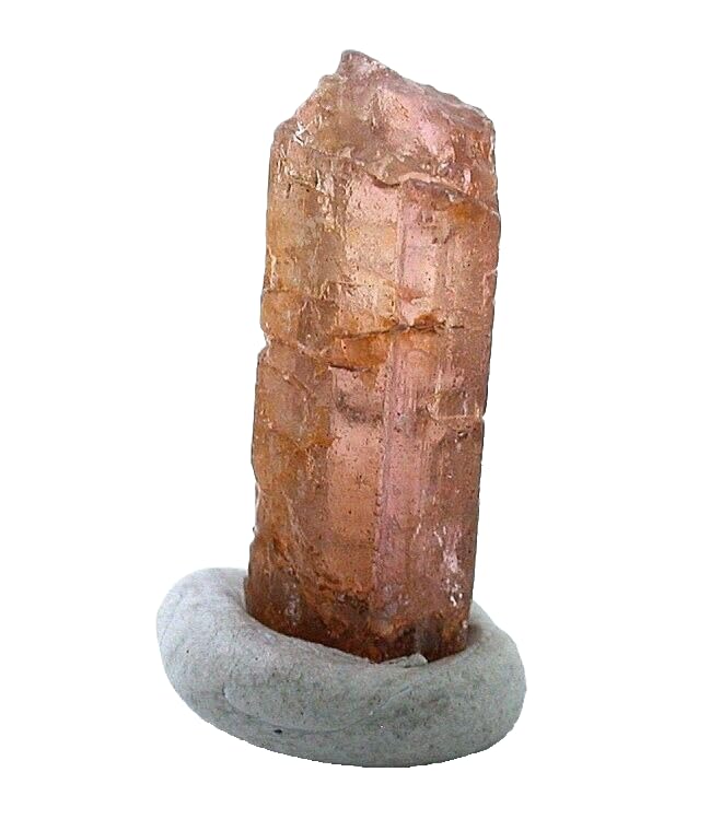 4.94 Gram 24.7 Carat Brazilian Highgrade Pèach Tourmaline Specimen Crystal TSC28