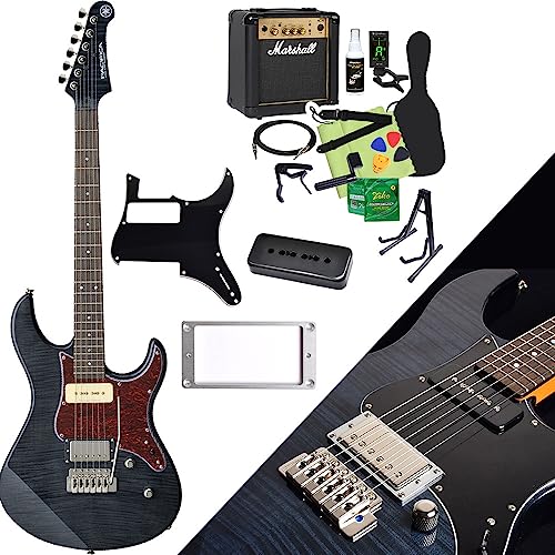 YAMAHA PACIFICA611VFM TBL カスタムパーツ付き エレキギター初心者14点セット 【MG10付き】 ブラック 黒 ヤマハ