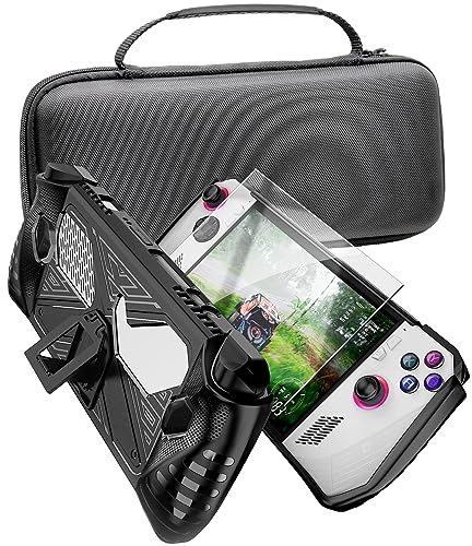 ENCASED EVA Accessories Set Designed for Asus ROG Ally Case with Kickstand & Hard Carrying Bag (Includes Tempered Glass Screen Protector) Black ENCASED EVA Accessories Set Designed for Asus ROG Ally Case with Kickstand & Hard Carrying Bag (Includes Tempered Glass Screen Protector) Black