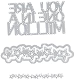 Sizzix 661574 Thinlits Die Set, One in a Million 3-D Drop-ins Sentiment by Stephanie Barnard (5-Pack)
