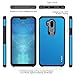 J&D Heavy Duty Dual Layer Hybrid Shock Proof Protective Rugged Bumper Case for LG G7 ThinQ, Blue