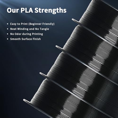 Image of Geeetech 1.75mm PLA 3D Printer Filament, Upgrade Tidy Winding Tangle-Free, Dimensional Accuracy + /- 0.03mm,Black and White (2kg)