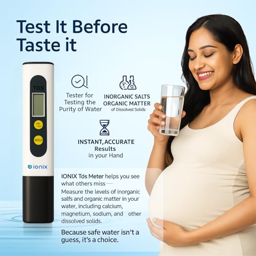 Image of IONIX TDS Meter - Digital Water Quality Tester for Home - Total Dissolved Solids Meter - Water Testing Kit - Portable TDS Meter with 6-Month Warranty