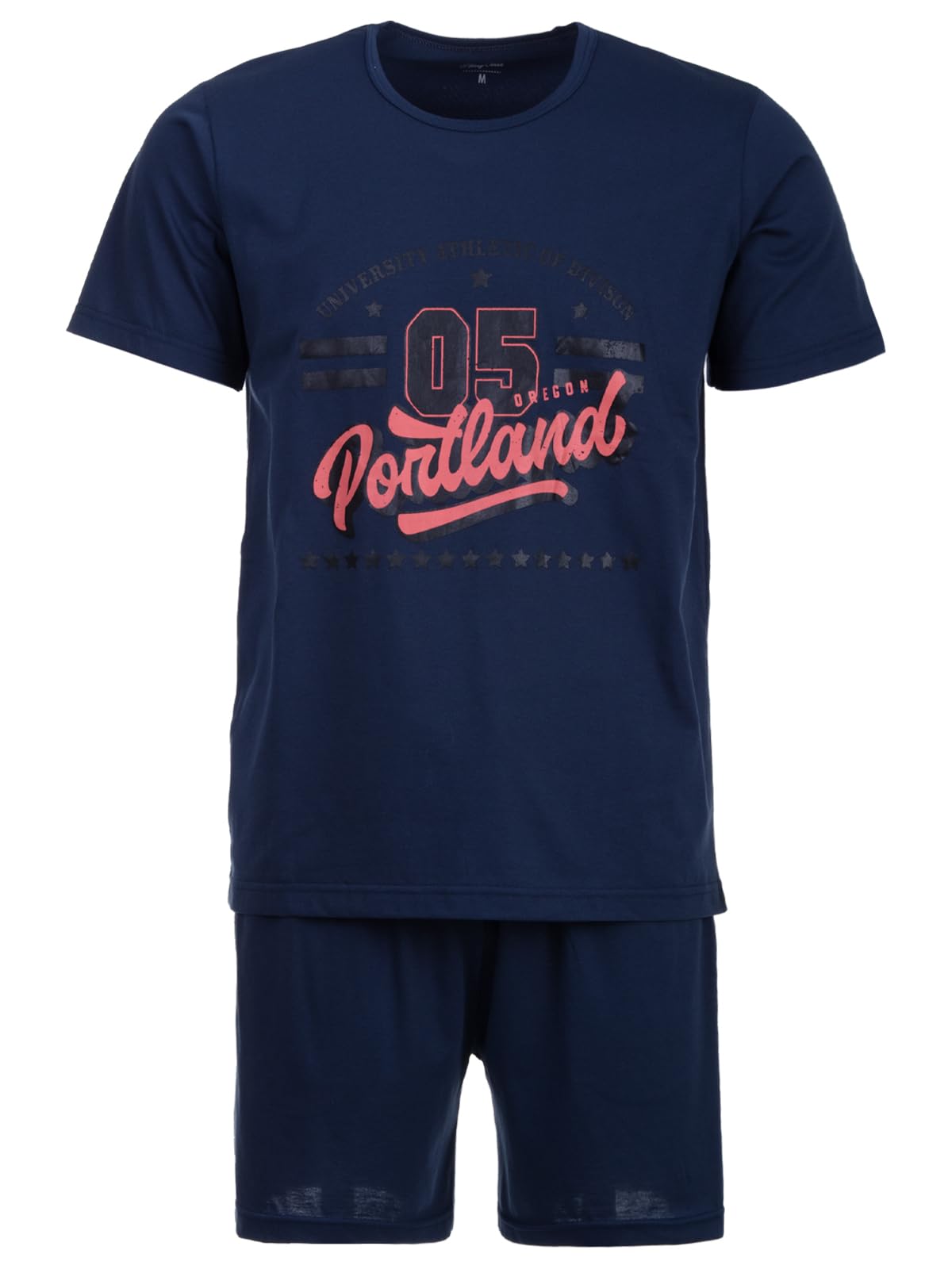Henry Terre Herren Pyjama Shorty Oregon Portland Set M-5XL Baumwolle