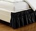 Fancy Collection Queen-King Easy Fit Bed Ruffle wrap Around Elastic Bed Skirt With 17" Drop New Easy Install Solid Black