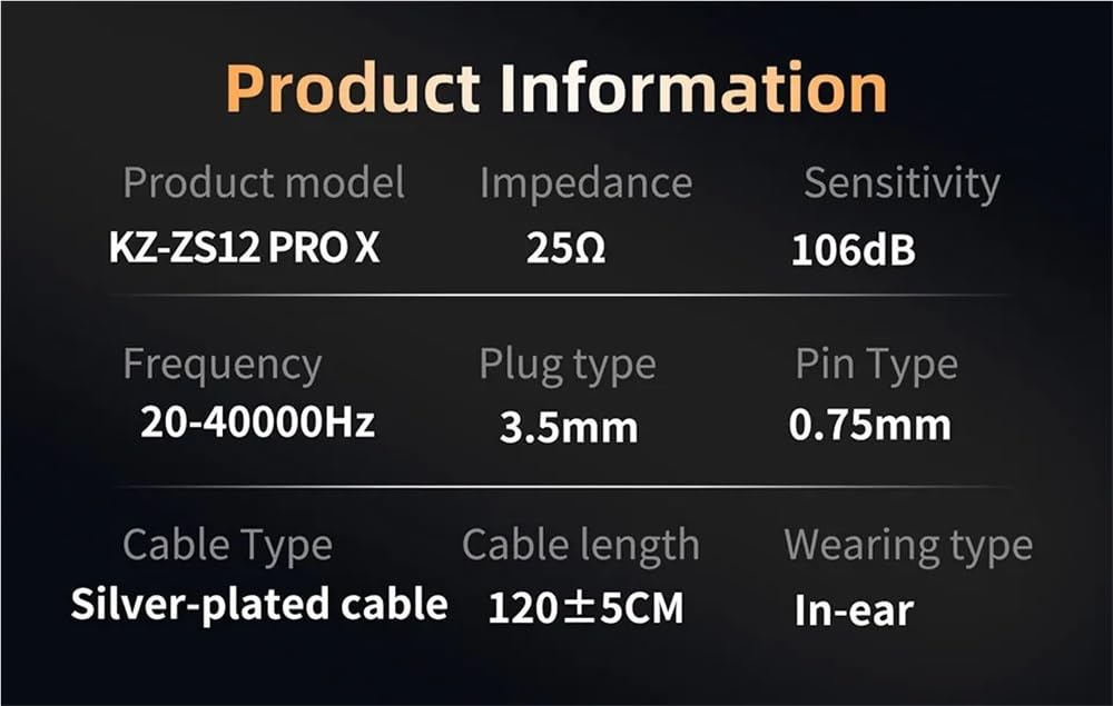 KZ ZS12 PRO X metalowe słuchawki