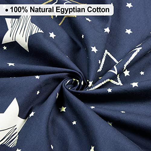 Phf 100% Cotton Crib Sheets Fitted 2 Pack, Soft Breathable Comfortable Baby Sheet Set For Boys Girls, Premium Crib Sheets Fits Standard Crib And Toddler Mattress 28In X 52In, Space/Stars #TOP3