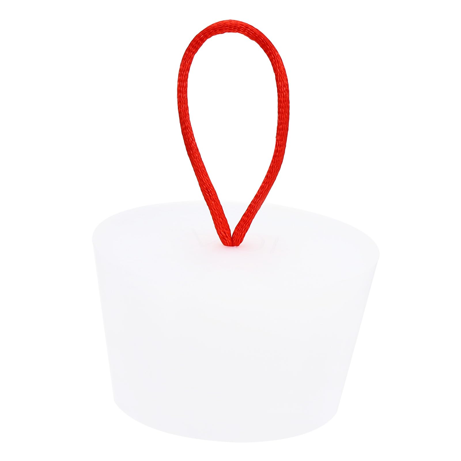 sourcing map Bouchon conique en caoutchouc de silicone de 60 mm à 73 mm avec anneau pour tubes à essai, tuyau d'eau, trou de drainage, blanc