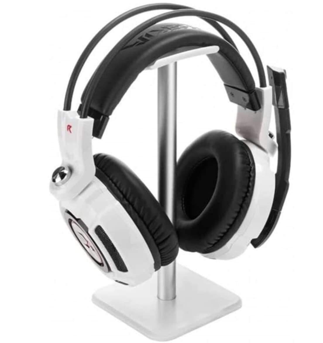 porta cuffie, Supporto for cuffie creativo for da tavolo Barra di supporto in alluminio for auricolari classici for salvaspazio(White)