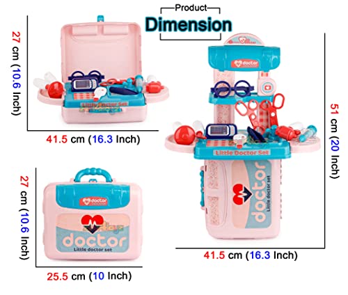 Image of zest 4 toyz Doctor Play Set for Kids 3 in 1 Carry Along Pretend Role Play Toy Made in India Portable Learning Toy for Kids Boys (Multicolor)