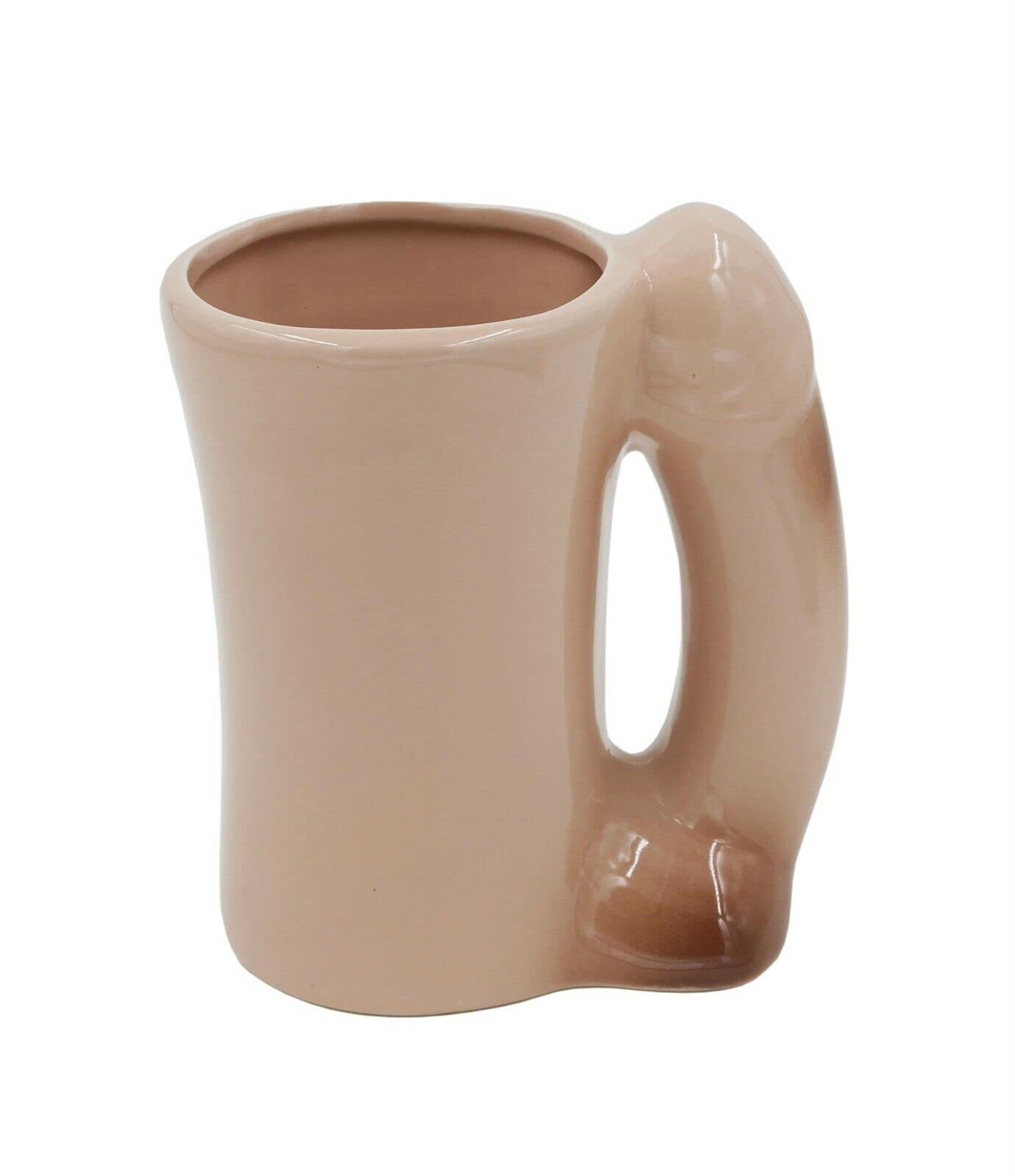 Novelty Beige Ceramic Willy Penis Pecker Mug Cup Funny Secret Santa Xmas Present Gift 13.5cm