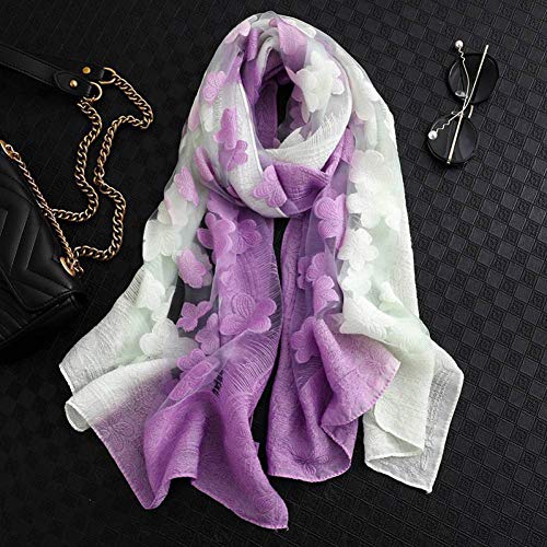 formato: 65 * 180cm ZZBRY Sciarpa Donna Sciarpa Estiva in Seta Sciarpa Lunga Turbante in Tulle Sciarpa Scialle Borsa