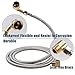 gcbcrit Universal Dishwasher Installation Kit, 10 FT Dishwasher Supply Line, 3/8 Inch Compression x 3/4 Inch FHT Elbow, Stainless Steel Braided Dishwasher Installation Connector, 41015 (10 FT)