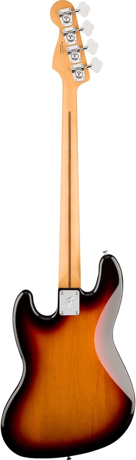 Fender Player II Jazz Bass - 3-Color Sunburst Bundle with Gig Bag, Strap, Cable, 3-Pack Picks and Guitar Cleaning Kit
