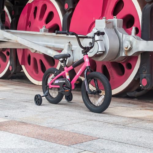 Image of 12 14 16 18 Inch Kids Bike BMX Style Bicycle with Training Wheels Coaster Brake for 2-10 Years Old Toddlers Boys Girls Multiple Colors