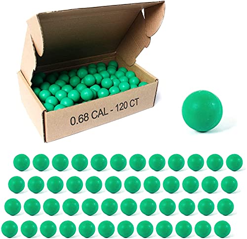 Pelota de Goma Paintball Calibre .68 Paintballs Blandos de Entrenamiento Reutilizables Practica Paintballs, 120 PCS 3 Colores