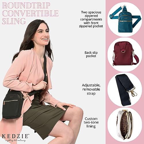 KEDZIE Roundtrip Convertible Sling & Crossbody Bag for Women with Adjustable Strap2