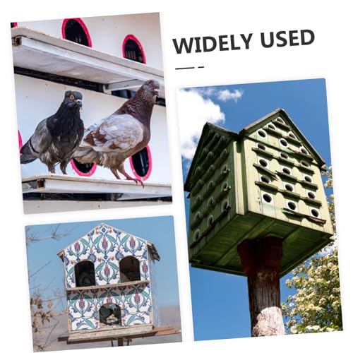 Puerta de Madera para Jaula de Pájaros Trampilla de Acceso Fácil para Palomas 4