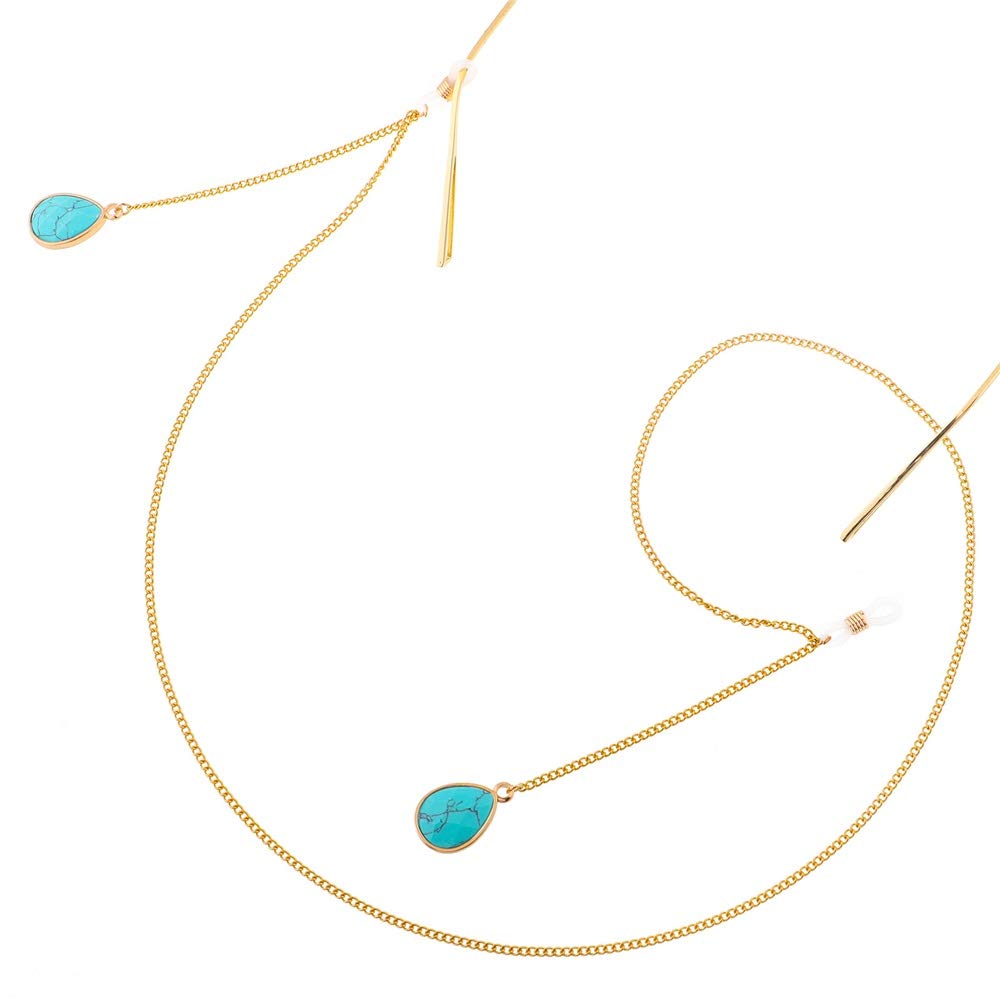 Sonnenbrillen-Kette, Brillenband, Damen rutschfeste Brillenkette Metall Feste Brillen gehen nicht verloren