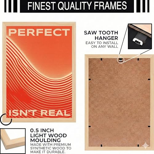 Image of BLINKART Surreal Art Aesthetic Modern Art Walls With Frame | Natural Wood Texture | Living Room Bedroom Office Wall Decoration | Poster Home Decor Frames Wall Bedroom | 12x8 Inches (D344)