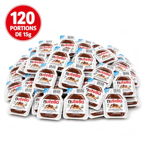 Nutella Barquette 15g le mini format idéal pour un petit-déjeuner à l'hôtel ou au camping