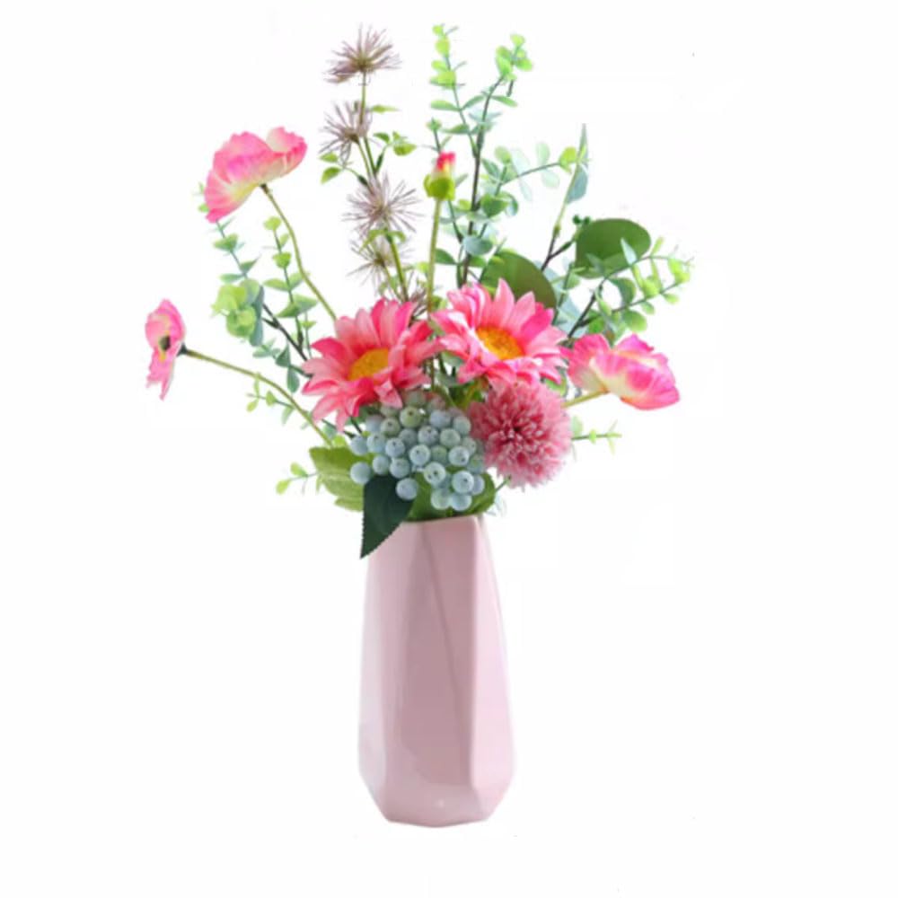 Amazon.co.jp: 花瓶おしゃれ花瓶ピンク フラワーベース陶器花びん陶器