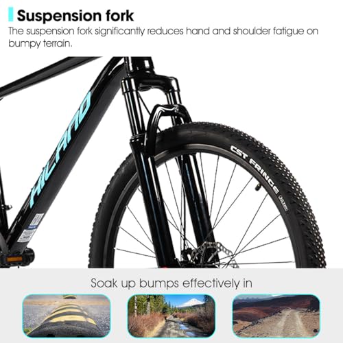 HILAND 26 Inch 27.5 Inch Mens Womens Mountain Bike, 21 Speed