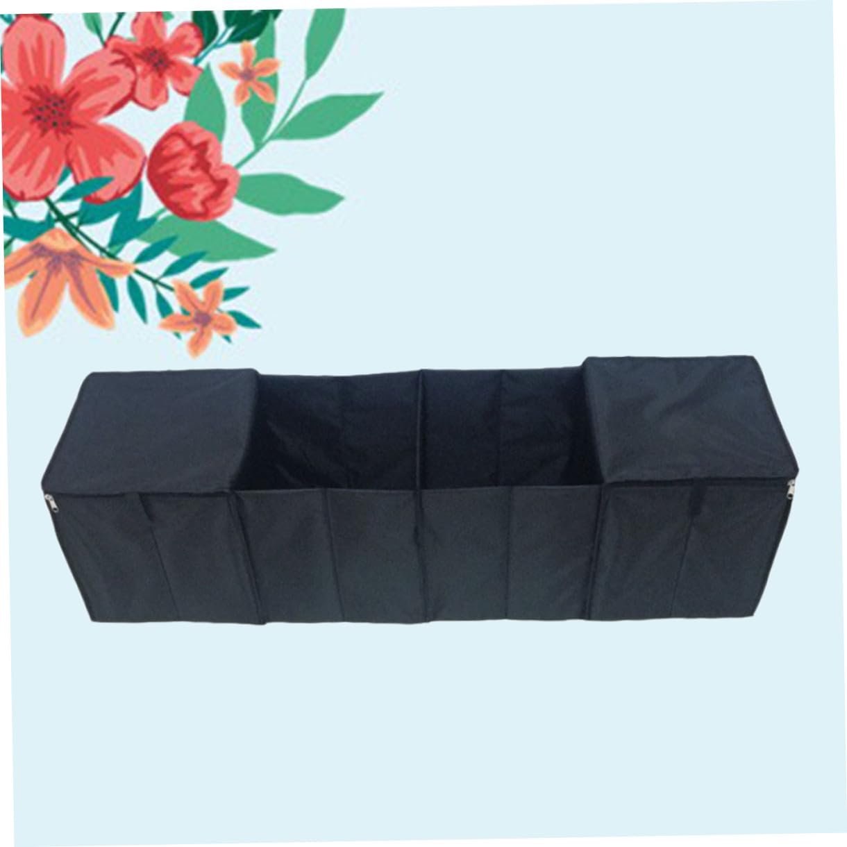 Organizer Bagagliaio Auto Pieghevole 4 Scomparti Pvc Nero | Capacità Ampia, Maniglie e Struttura Espandibile, per Tenere gli Oggetti in Ordine
