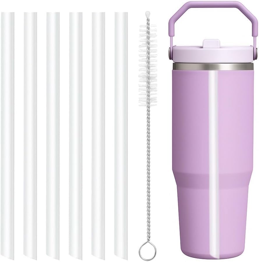 6 Wide Replacement Straws for Stanley IceFlow 2.0 Flip 30 oz Tumbler