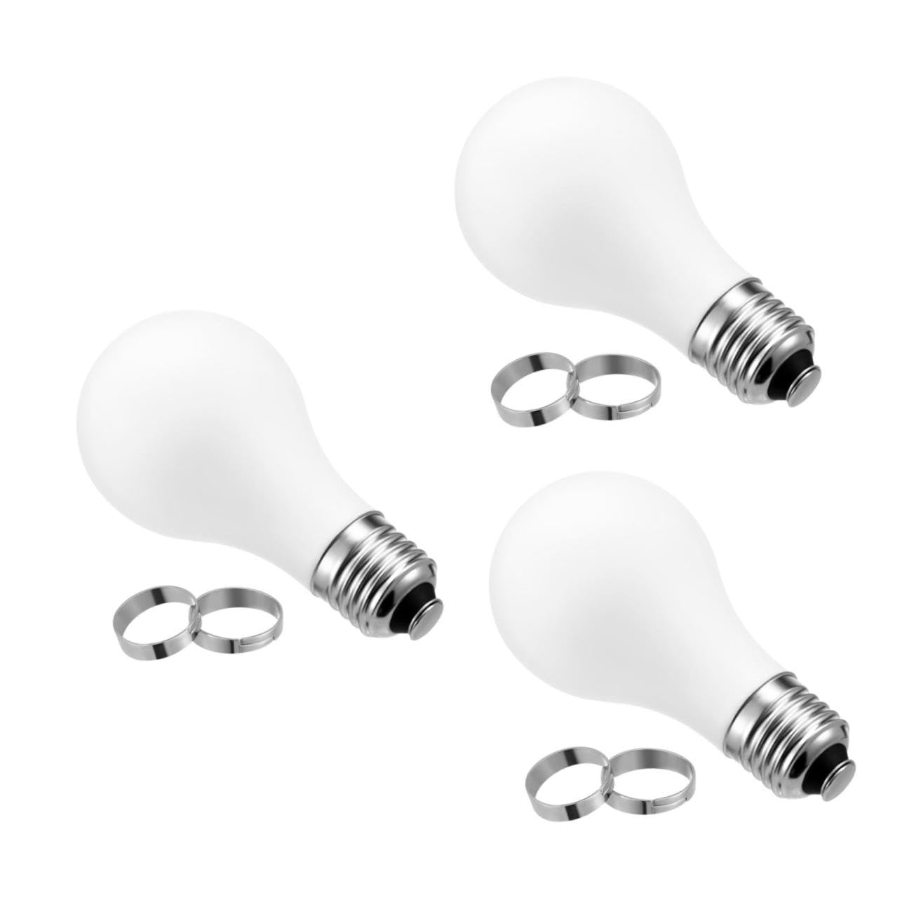 Gadpiparty 3 Pieces Bulb Magical Tricks Lamp Close Up Trick Light Bulb Magical Props Illusions Light Bulb Stress Toy for Adults and Kids, White