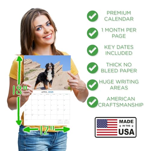 20242025bernesemountaindogcalendardogbreedmonthlywallcalendar12x18openthicknobleedpapergiftableacademicteachersplannercalendarorganizingplanningmadeinusa  Urban Country Home Decor 2024 2025 bernese mountain dog calendar dog breed monthly wall calendar 12 x 18 open thick no bleed paper giftable academic teachers planner calendar organizing planning made in usa  urban country home decor