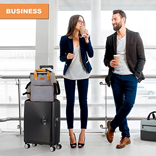 Ownpets Hunde Reisetasche, Reisetasche für Hundeausrüstung mit 2 Hundefuttertaschen, 2 faltbaren Näpfen und einem abnehmbaren Tragegurt, ideal für Reise, Camping, am Flugzeug tragbar(Grau)