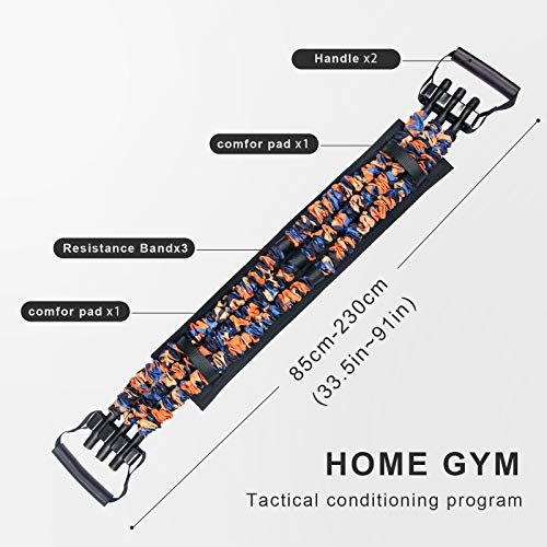 TOCO FREIDO Adjustable Bench Press (120LBS),Push Up Resistance Bands, Fitness Workout Equipment, Chest Builder Expander Resistance Training for Home Workout, Gym