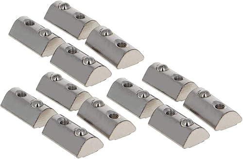 Vista 10 de Aicosineg 5 piezas de acero al carbono M8 T tuerca rollo bola elástica tuercas enrollables en resorte adecuado para 3030/4040 serie 0.315 in ranura