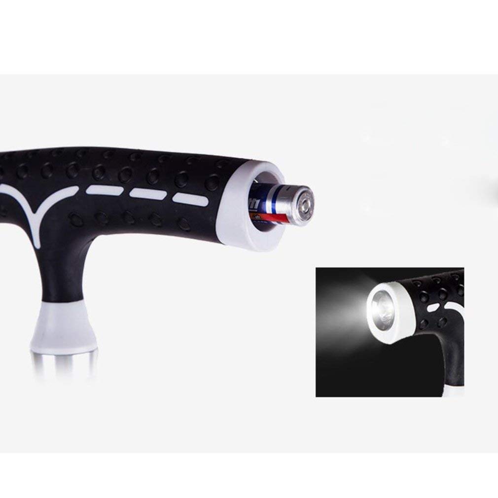 Bastón para Ancianos Teleswalking de aleación de Aluminio con luz, muletas
