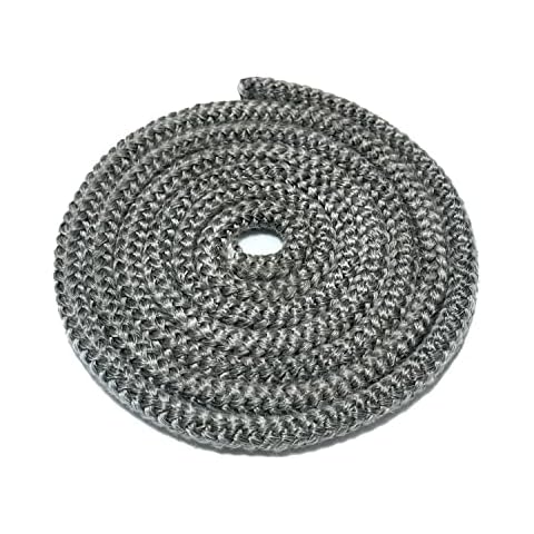 Protalwell Wood Stove Gasket (3/8" x 72" Rope), Wood Stove Door Gasket, Grey Color Fiberglass Gasket, Wood Stove Door Seal, 3/8 in High Temperature Resistant Wood Stove Gasket Rope Cover