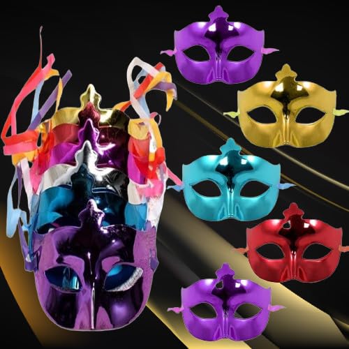 Verbier Face Mask For Birthday, Halloween, Xmas/Eye Mask For Kids/Theme Mask For Adults/Colourful Party Mask For Kids And Adults Multicolor (Set of 6) (B0DFHBMR3R) Amazon Price History, Amazon Price Tracker