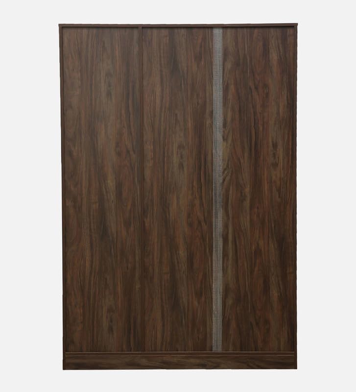 Image of Mintwud Pepperfry Engineered Wood Wardrobe with 3 Doors Storage | Wooden Almirah for Living Room Bedroom Furniture | Storage Organizer Cabinet Cupboard for Clothes (Ivory, Wenge Finish)