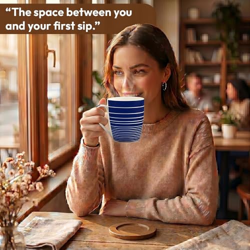 Image of U.P.C. Milk Mug Set of 2 | Ceramic & Bone China Coffee Milk Cups | Designer Printed Tea Coffee Mug Set | Large Capacity Milk Mugs | Microwave Safe Cup Set | Kitchen Drinkware