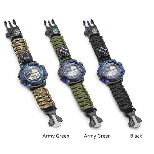 Assistir, Andoer Relógio esportivo de sobrevivência digital repelente de água Relógio de sobrevivênc