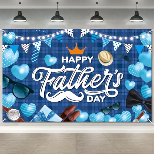 Happy Fathers Day Banner Decorations 70.9x45.3 Inches