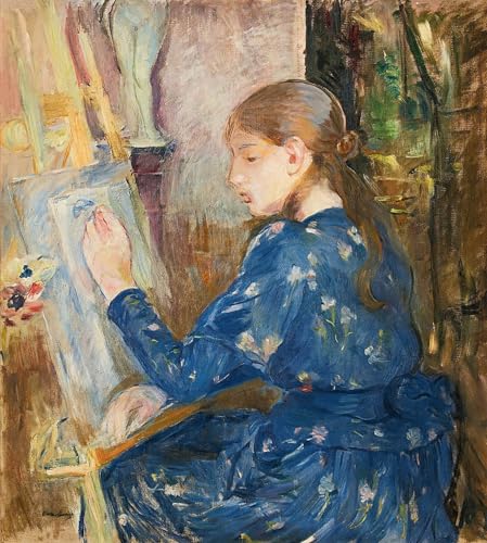 Toile Berthe Morisot Jeune fille écrivant pour décoration salon élégante