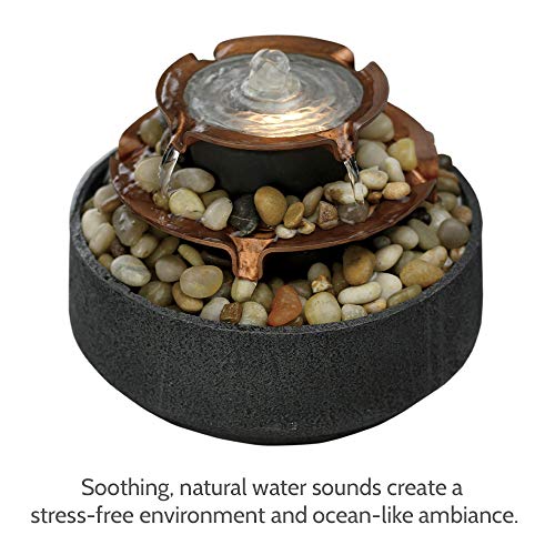Homedics Tide Relaxation Tabletop Fountain, Grey